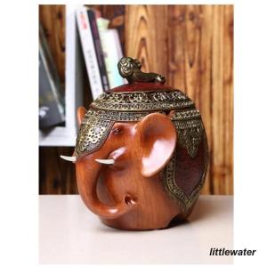 置物(幸福象さん婦夫) 置物(幸福象さん婦夫)