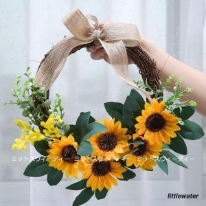 ドアリース 壁飾り サマーリース 贈り物 造花 ...の商品画像