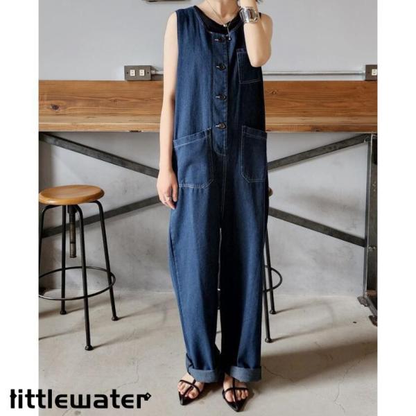 デニムサロペット サロペット パンツ レディース 春 夏 秋 デニムパンツ ワイドパンツ 大きいサイ...