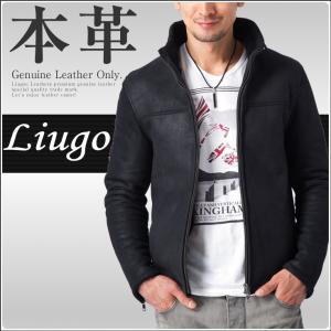 ムートンジャケット　革ジャン　レザージャケット　ムートン羊毛革　ブラック　新品　メンズ　本革シングルライダースジャケット　B-3　ムートンコート