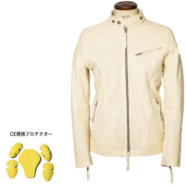 Liugoo Leathers 本革 メッシュレザー シングルライダースジャケット メンズ リューグ...