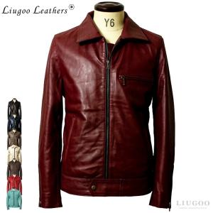 【卵焼きの端っこ 様liugoo leathers レザージャケット　裏地赤 本革レザージャケットのリューグー - Liugoo Leathers｜Yahoo!ショッピング