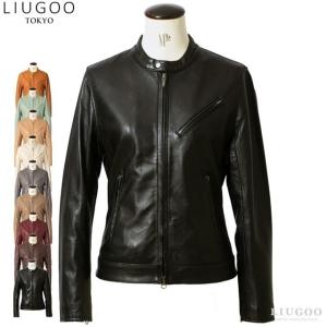 【20周年記念20%OFFクーポン】LIUGOO 本革 シングルライダースジャケット レディース リューグー SRS02LA 軽くて丈夫！本革レザージャケット 革ジャン