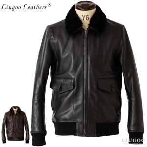 Liugoo Leathers 【30%OFFクーポン】Liugoo Leathers 本革 B-3フライト