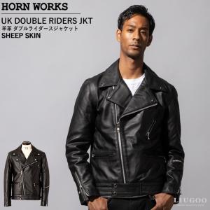 Horn Works 本革 ダブルライダース メンズ ホーンワークス 3556  レザージャケット/サイクロン｜liugoo