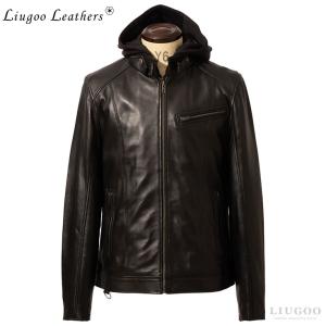 Liugoo Leathers 【50%OFFクーポン】Liugoo Leathers 本革 WING-NECK