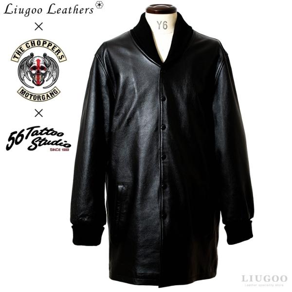 【50%OFFクーポン】Liugoo Leathers 本革 ロングファラオコート メンズ リューグ...