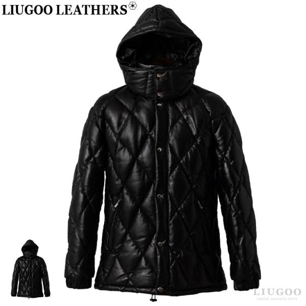 【20周年記念10%OFFクーポン】Liugoo Leathers 本革 ダイヤモンドキルト レザー...