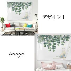 タペストリー 北欧 猫 花 動物 ボタニカル ...の詳細画像4