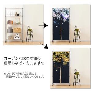 のれん 暖簾 180cm丈 冬 雪 結晶 ロン...の詳細画像3