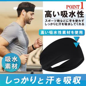 ヘッドバンド 汗止め スポーツ 野球 メンズ ...の詳細画像4