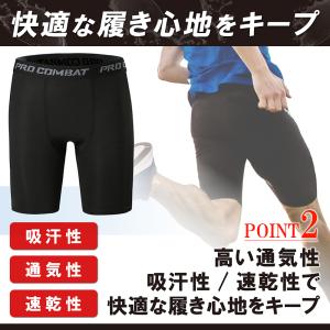 スポーツタイツ ショート スパッツ レギンス ...の詳細画像4