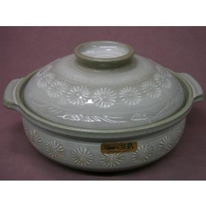 土鍋/ 銀峯花三島11号鍋 /定番 業務用 家庭用 : 美濃のちゃわん屋