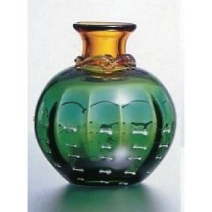 津軽びいどろ 花器（大） フラワーベース 十和田 紅葉 アデリア : 雑貨