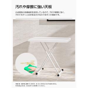テーブル 折りたたみテーブル 高さ調節 昇降式...の詳細画像5