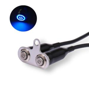 金属ボタン LEDライト付 汎用 ハンドルスイッチ 集中スイッチ