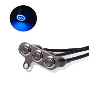 金属ボタン LEDライト付 汎用 ハンドルスイッチ 集中スイッチ