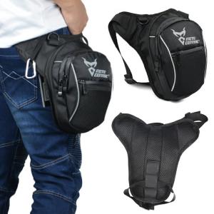 0100 グレー バイク用ウエストバッグ 防水 レッグバッグ