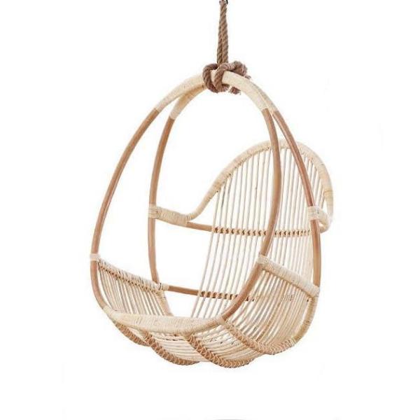 ハンギングチェア たまご型  チェア スタンド自立型 ブランコ 手編み 大人＆子供兼用 耐荷重150...