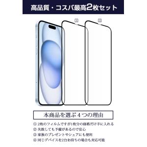 2枚セット iPhone ガラスフィルム iP...の詳細画像1