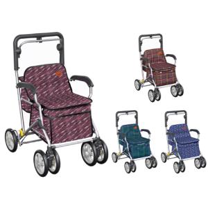 マキテック シルバーカー 個人宅配送無料 おしゃれ 手押し車 花柄
