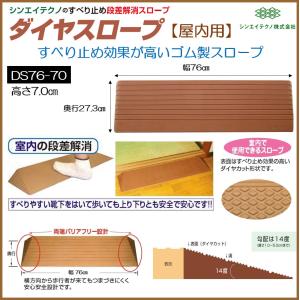 シンエイテクノ 段差解消 屋内用 スロープ 段差 ダイヤスロープ 76cm