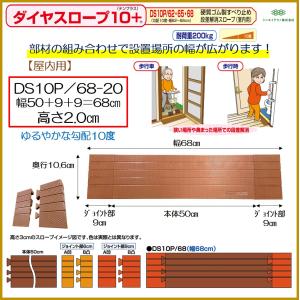 シンエイテクノ 段差解消 屋内用 スロープ 段差 ダイヤスロープ 100cm 段差スロープ　100×30×9  6個