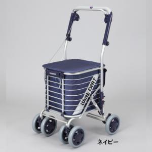 ショッピングカート ブレーキ付きアルミワイヤーカート バッグ付き