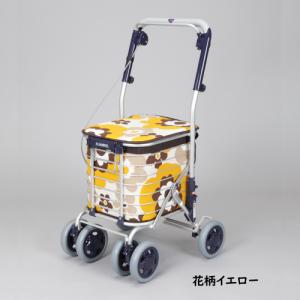 ショッピングカート ブレーキ付きアルミワイヤーカート バッグ付き