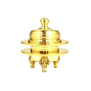 仏具火舎香炉1.3号+華瓶1.6号セットフッ素加工真宗大谷派（東）用真鍮