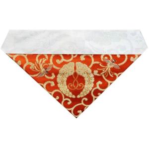 三角打敷織込 下り藤 100代 赤色（京サイズ） 浄土真宗 本願寺派(西