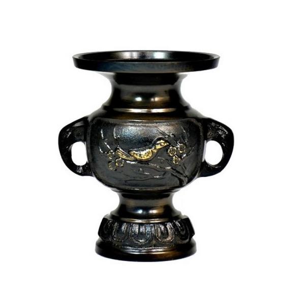 花鳥花立　黒光色　3.5寸　1本