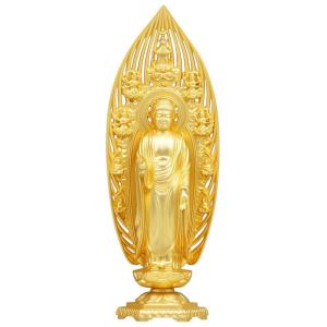 寺院仏具］ 中口火立(獅子付) 色付 1尺5寸 1対 【ローソク立