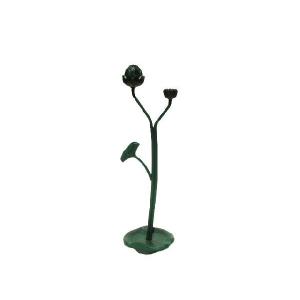 寺院仏具］ 中口火立(獅子付) 色付 1尺8寸 1対 【ローソク立