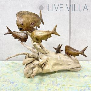 クジラ 置物 オブジェ 木彫り 木製 海の生き物 天然木 くじら 鯨