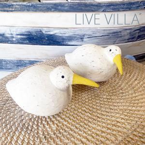 マリン カモメ ウミネコ 鳥 バード 置き物 オブジェ レジン 動物