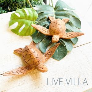 マリン 木彫り ホヌ 亀 かめ カメ 壁掛け オブジェ 木 木製 海 海の