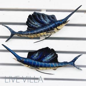 実物大 ブルーマーリン リアル 壁掛け カジキ FRPオブジェ 大きい 魚