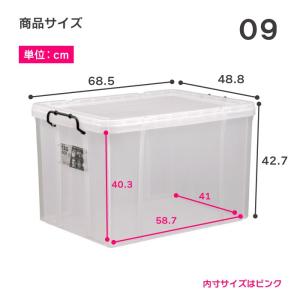 2個セット 収納ボックス フタ付き プラスチッ...の詳細画像1