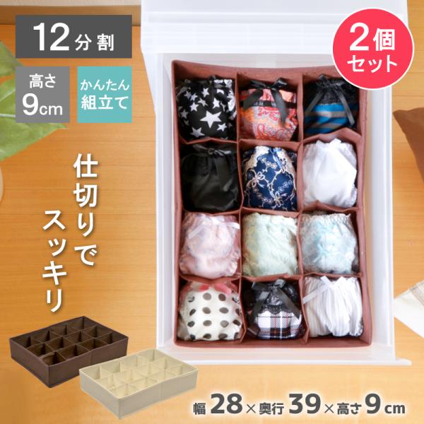 2個セット 衣装ケース 引き出し収納ケース 仕切り ボックス 整理整頓 衣類 下着 小物 使いやすい...