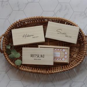 乳歯ケース へその緒 保管 桐製 ３フォント 日本製 誕生日