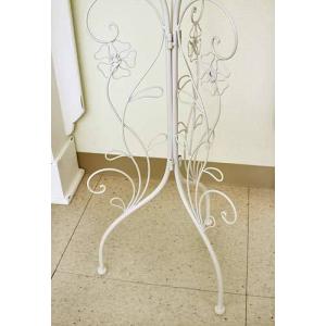 輸入家具 プランタースタンド アイアン ホワイ...の詳細画像3