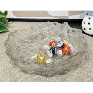 輸入雑貨 ガラストレー ボウル コンポート小物入れ ウェーブ ゴールド 