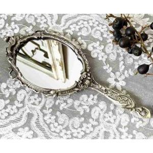 クラシックハンドミラー 手鏡 メイク 化粧鏡 真鍮 レトロ 英国 欧風