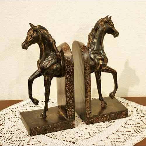 輸入雑貨 本立て ブックエンド ブックスタンド 馬 置物 風水 縁起物 オブジェ ヨーロピアン アン...