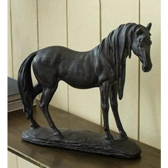 輸入雑貨 馬 置物 オブジェ 馬頭 ブロンズ風 アンティーク風 シャビーシック ビンテージ クラシッ...