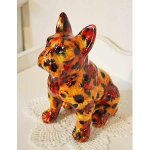 輸入雑貨 パグ 2体セット イヌ 犬 置物 シルバー 銀 オブジェ モダン