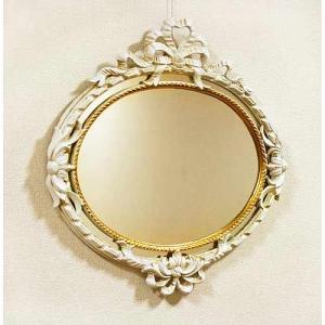 イタリア製 輸入雑貨 ミラー 姿見 八角 グリーン系 ゴールド 35×135