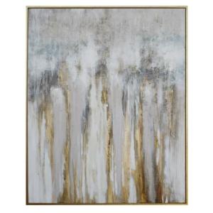 輸入雑貨 アートフレーム モダン 額絵 ゴールド キャンパス 抽象 クラシック アートパネル AC-079 家財便送料無料 直輸入 リビングスタジオ