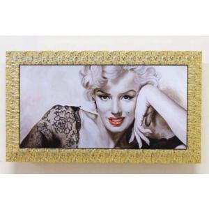 イタリア製 輸入雑貨 アートフレーム マリリン モンロー Marilyn Monroe ゴールド額 116cm 5000-74g 送料無料 アートイタリア 直輸入 リビングスタジオ｜living-studio